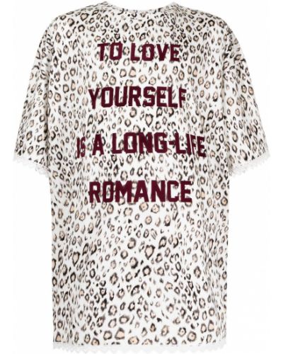 Тениска с принт с леопардов принт Cool Tm