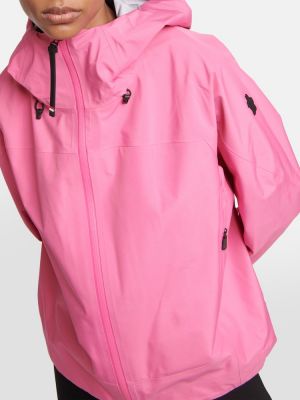 Lyžařská bunda s kapucí Moncler Grenoble růžová