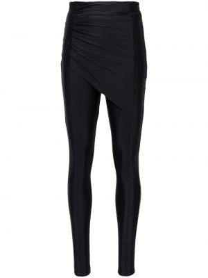Drapované kalhoty skinny fit Gauge81 Černé