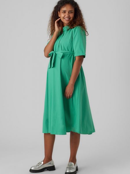 Платье-рубашка Vero Moda Maternity зеленое