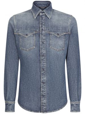 Chemise en jean avec manches longues Dolce & Gabbana bleu
