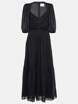 Vestido largo de algodón Marant Etoile negro
