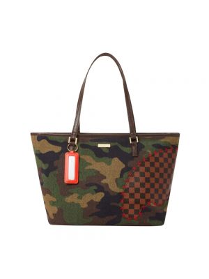 Shopper handtasche mit camouflage-print Sprayground grün