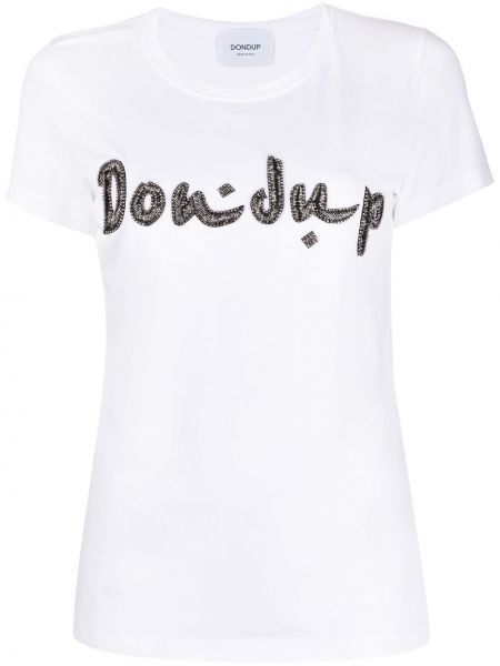 Camiseta de cuello redondo Dondup blanco