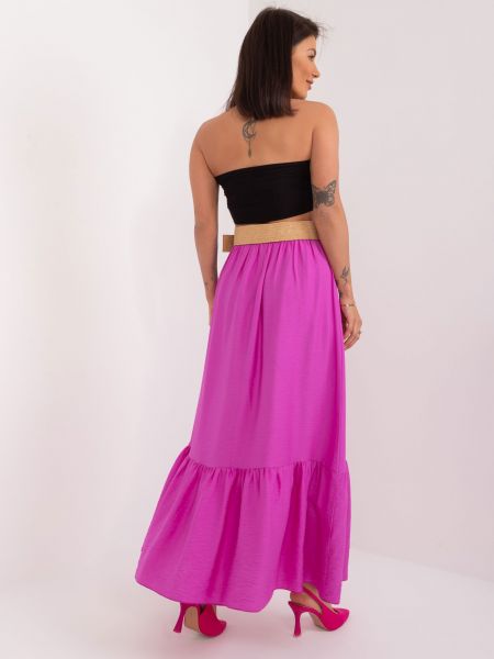 Pletená dlhá sukňa Fashionhunters fialová