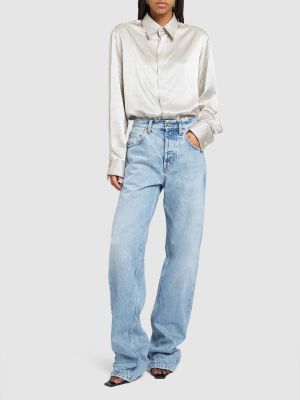 Jeans large Saint Laurent bleu