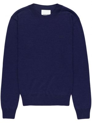 Пуловер от мерино вълна Marant синьо