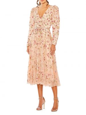Платье миди в цветочек Mac Duggal