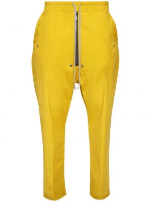 Pantaloni di cotone Rick Owens giallo