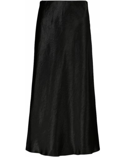 Falda midi de raso Max Mara negro