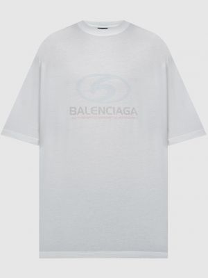 Біла футболка з потертостями Balenciaga
