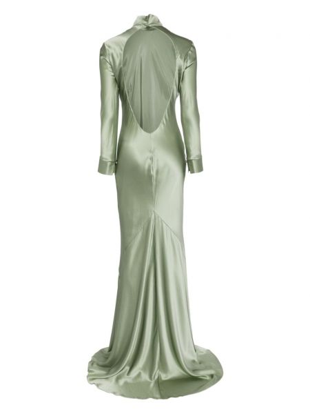 Hedvábné večerní šaty Michelle Mason zelené