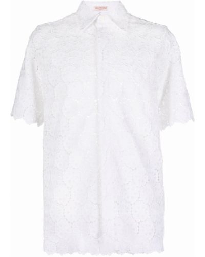 Košeľa s výšivkou Valentino biela