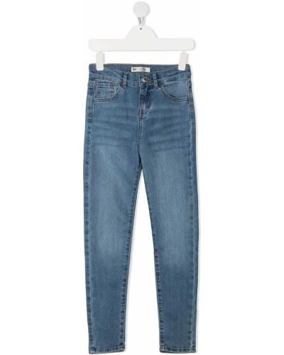 Slank skinny jeans for jenter Levi's Kids blå