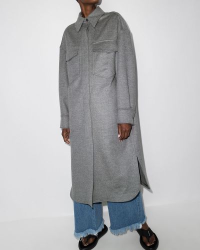 Abrigo de lana Stella Mccartney gris