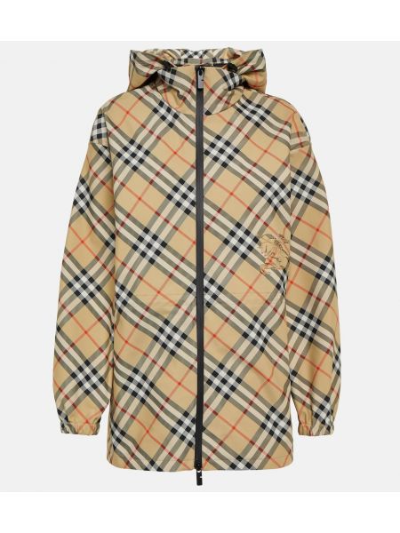 Veste à carreaux imperméable Burberry beige