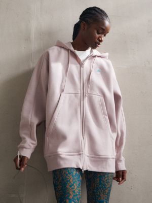 Толстовка на молнии Adidas By Stella Mccartney розовая
