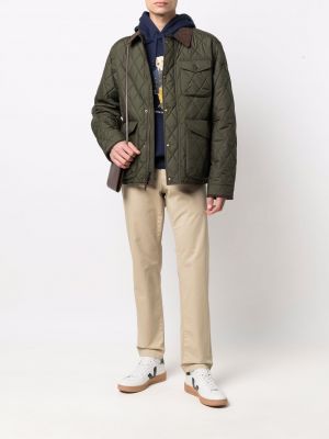 Pikowana kurtka puchowa Polo Ralph Lauren zielona