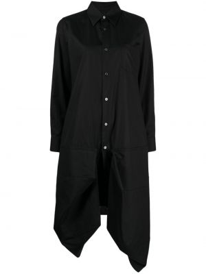 Asimetrična midi obleka Comme Des Garçons črna