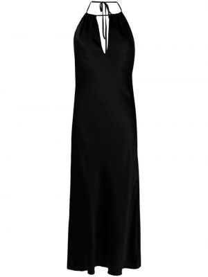 Копринена макси рокля Lardini черно
