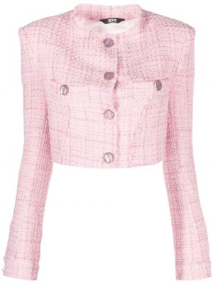 Μπουφάν tweed Gcds ροζ