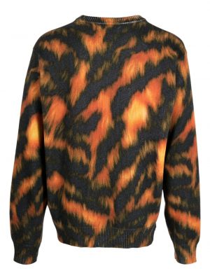 Sweatshirt aus baumwoll mit print mit tiger streifen Stüssy orange