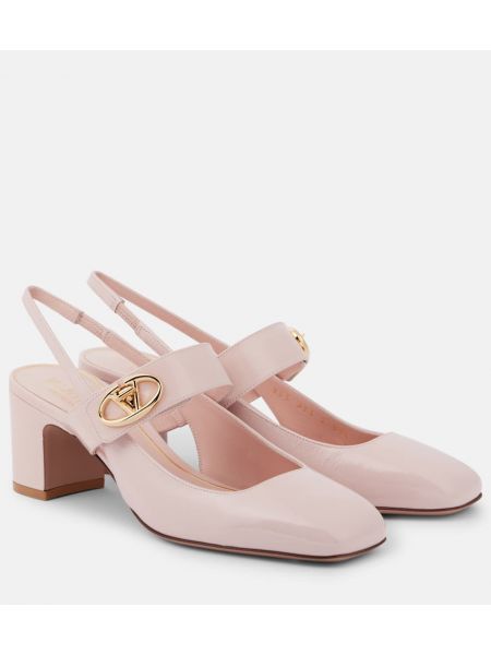 Slingback lær stropper pumper Valentino Garavani rosa