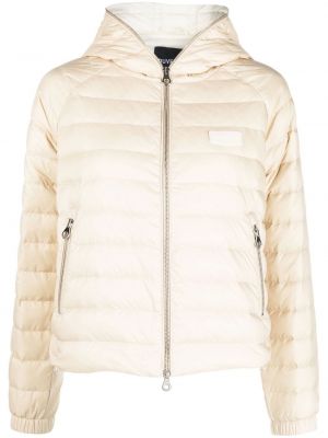 Prošivena pernata jakna s kapuljačom Duvetica bijela