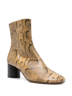 Ankle boots skórzane Isabel Marant brązowe