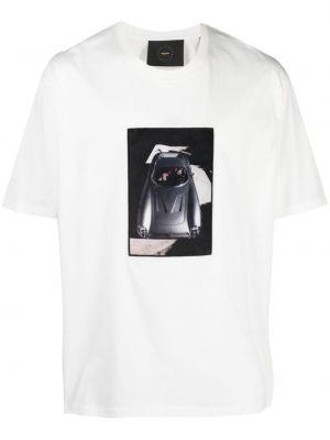 Βαμβακερή μπλούζα με σχέδιο Limitato λευκό