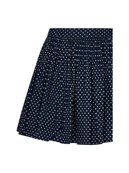 Mini falda con lunares con estampado plisada Ralph Lauren azul