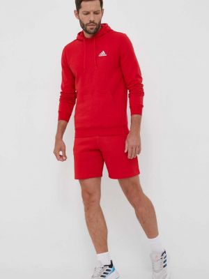 Pulover s kapuco Adidas rdeča