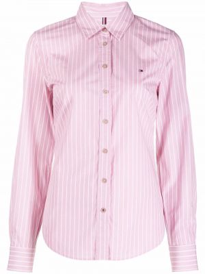 Camisa a rayas Tommy Hilfiger rosa