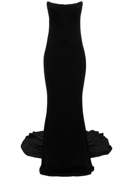 Μάξι φόρεμα από βισκόζη Giuseppe Di Morabito μαύρο