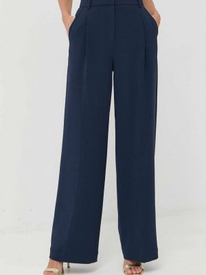 MICHAEL Michael Kors pantaloni femei, culoarea albastru marin, drept, high waist