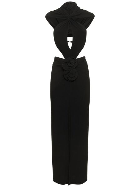 Midi haljina s kapuljačom od jersey Magda Butrym crna