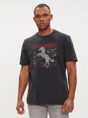 Priliehavé tričko Wrangler sivá