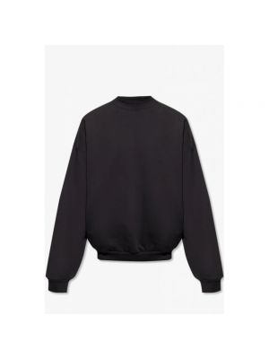 Sweter bawełniany z okrągłym dekoltem Balenciaga czarny