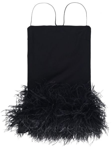 Mini-abito con piume The Attico nero