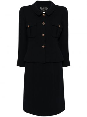 Vlněné sukně Chanel Pre-owned černé