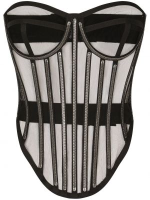 Body à imprimé en cristal Dolce & Gabbana noir