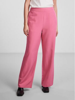 Kalhoty relaxed fit Pieces růžové