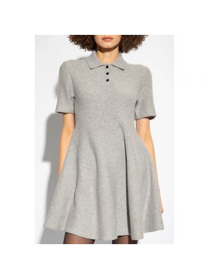 Mini vestido de lana Theory gris