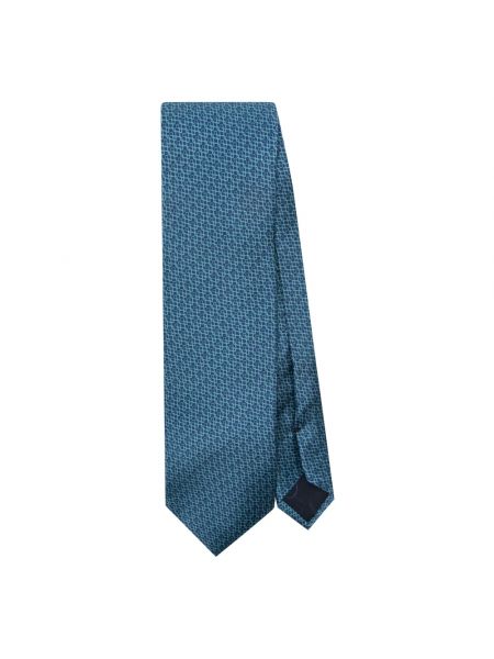 Jedwabny krawat Corneliani niebieski