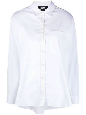 Camicia di cotone Dkny bianco