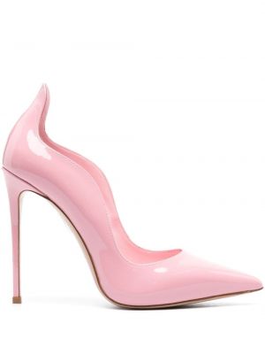 Кожени полуотворени обувки Le Silla розово