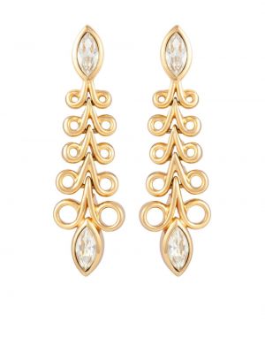 Krištáľové náušnice Christian Dior zlatá