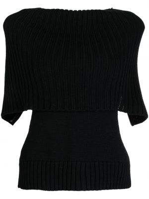 Вълнен пуловер Monse черно