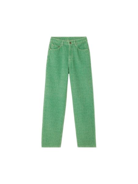 Zielone proste jeansy American Vintage