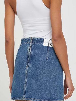 Džínová sukně Calvin Klein Jeans modré